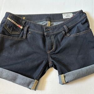 Dark Blue Denim Women Shorts